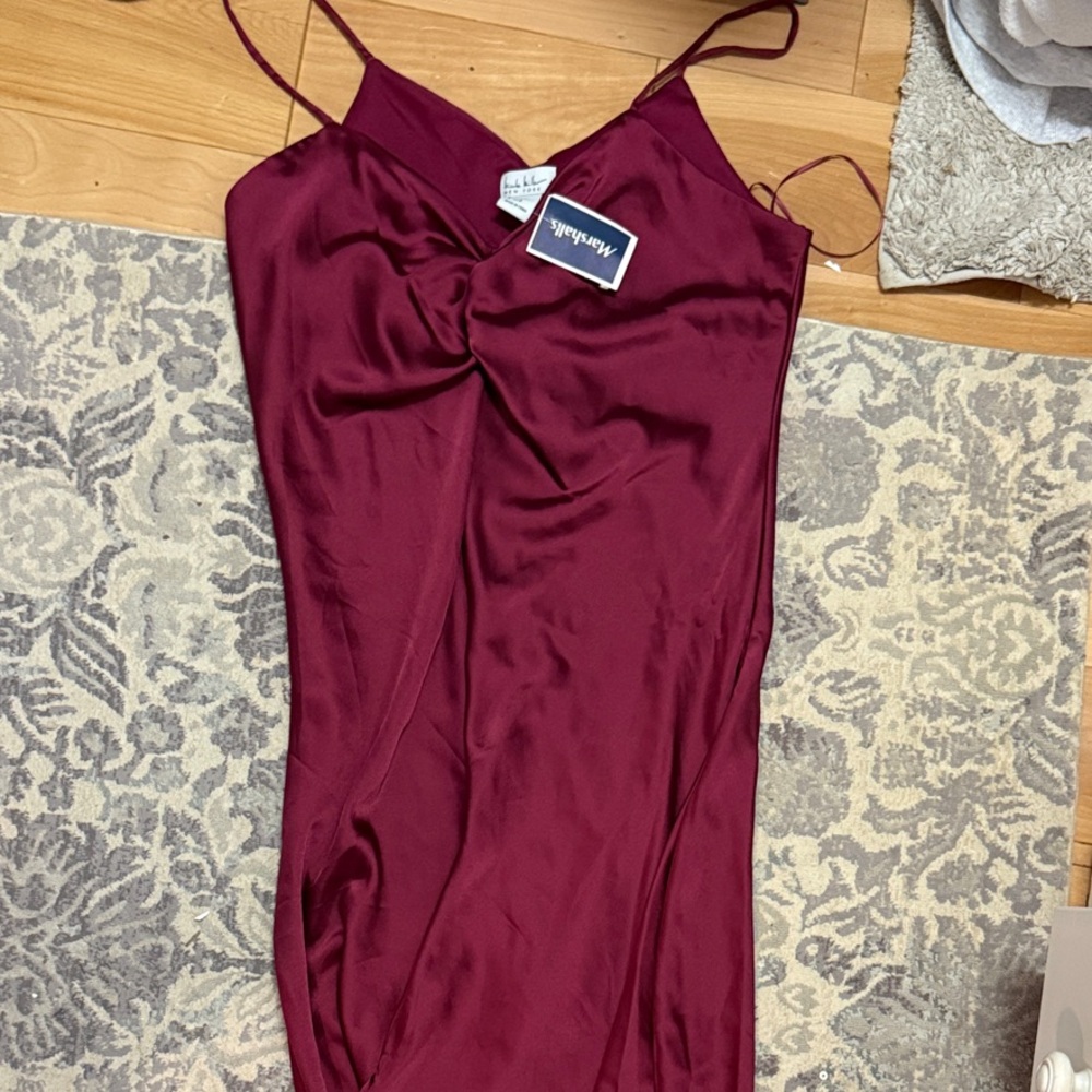 Satin Burgundy Slip Dress